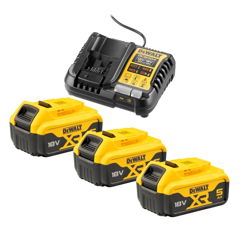 DeWALT DCB1104P3 XR aku 18V (3x5Ah) + nabíječka