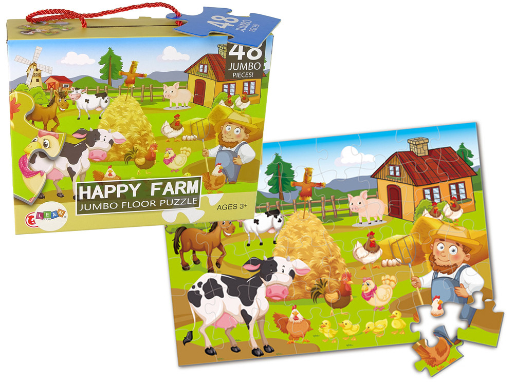 mamido Dětské puzzle Zvířata na farmě 48 dílků