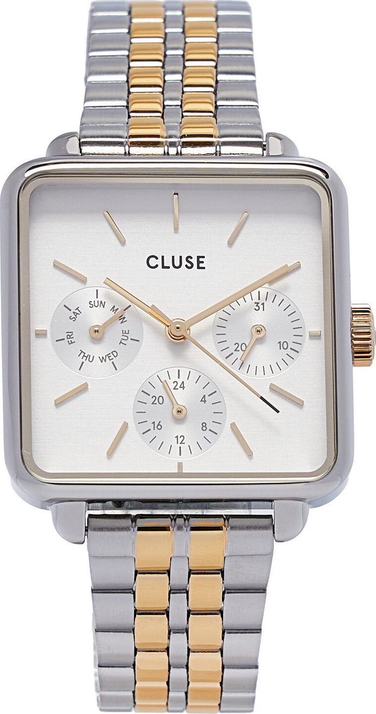 Hodinky Cluse La Tétragone CW13803 Silver/Gold