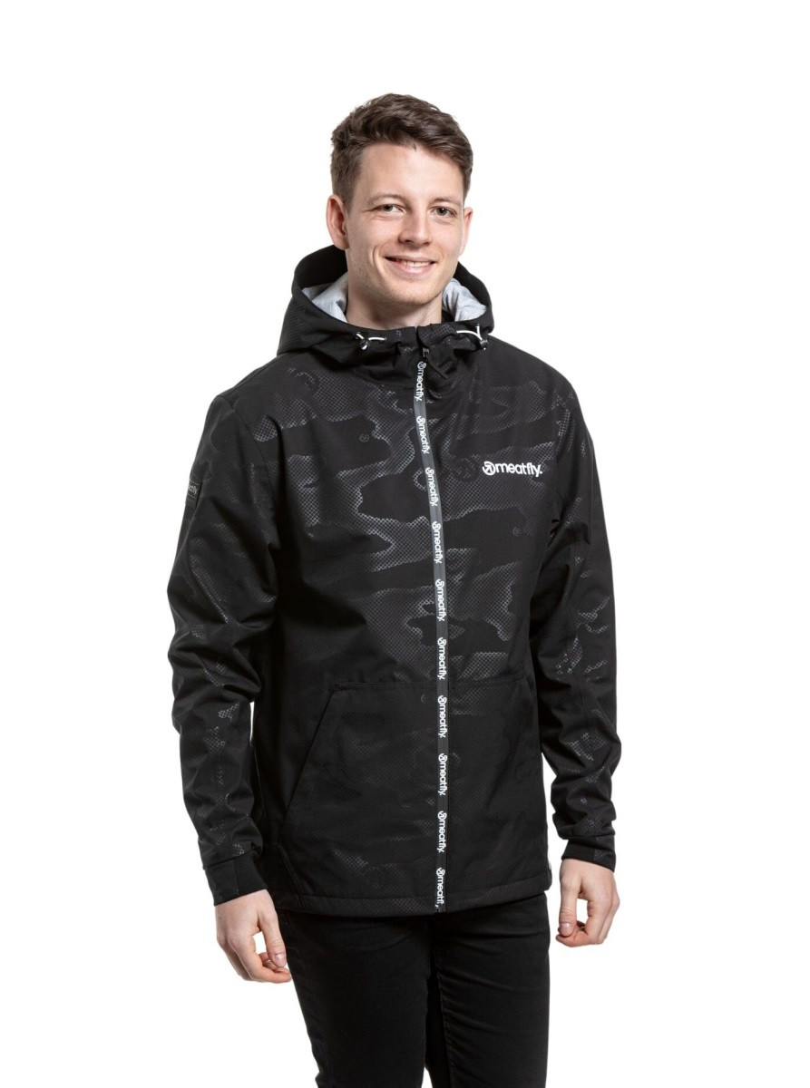 Pánská street bunda meatfly finn černá camo m