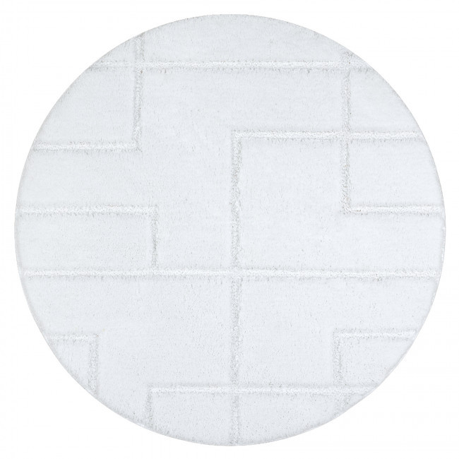 Koupelnový kobereček SUPREME LINES linie, bílý kruh