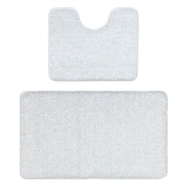 Sada koupelnových koberečků SYNERGY glamour / lurex, bílá