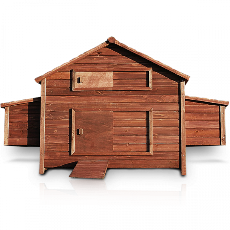 Dřevěný kurník a husník MOSKVA, 1880x1130x870 mm