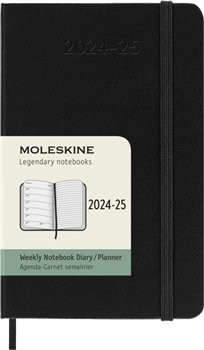18měsíční plánovací zápisník Moleskine 2024-2025 tvrdý černý S