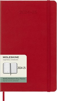 18měsíční plánovací zápisník Moleskine 2024-2025 tvrdý červený S