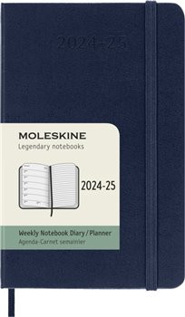 18měsíční plánovací zápisník Moleskine 2024-2025 tvrdý modrý S