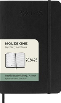 18měsíční plánovací zápisník Moleskine 2024-2025 měkký černý S