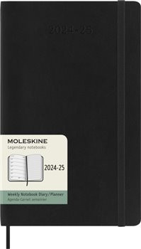18měsíční plánovací zápisník Moleskine 2024-2025 měkký černý L