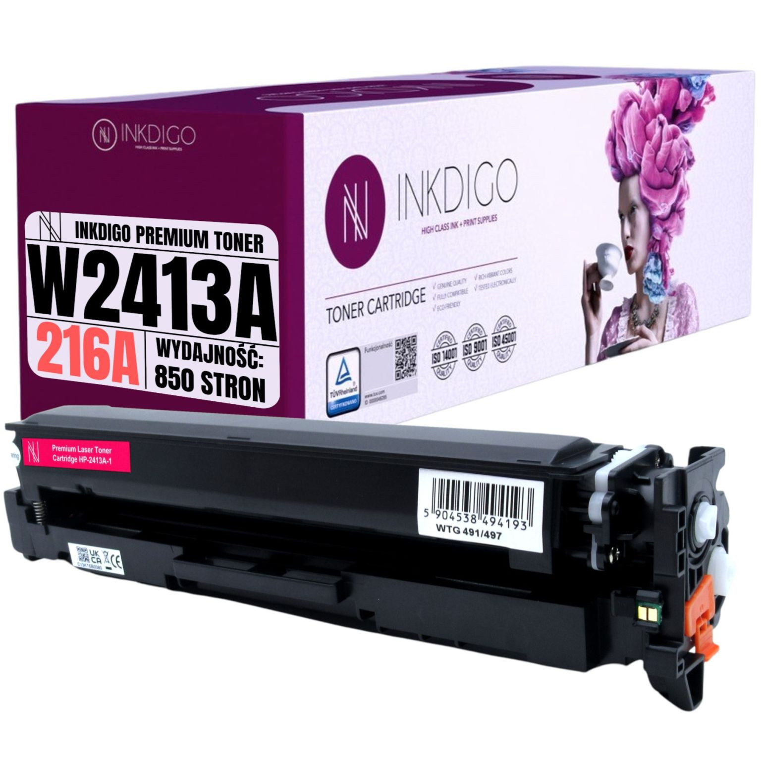 Toner s Čipem pro Hp Color LaserJet M155nw M182n M183fw náhrada W2413A