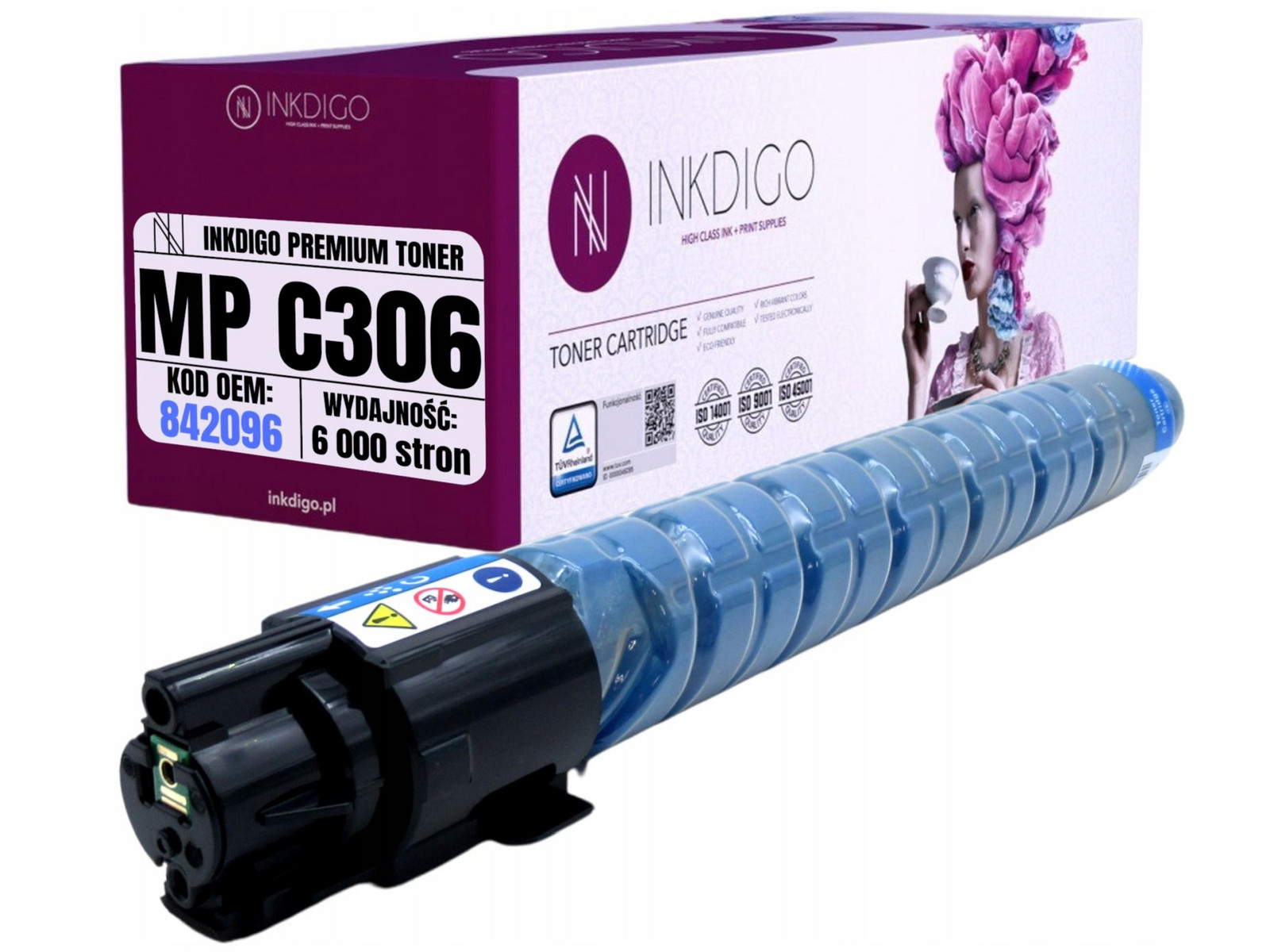 Náhradní toner 842096 pro tiskárny Ricoh MPC306 MPC307 MPC406