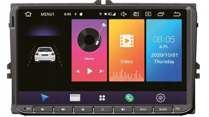 Vordon VW-910S Rádio 2DIN CarPlay Android Bt Vw Passat B6 Golf 6 Touran