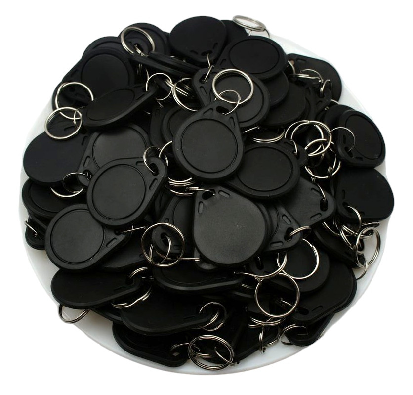 100 Ks Přívěsek Na Klíče Rfid Klíčenka 125kHz T5577 Programovatelný černý Přívěsek