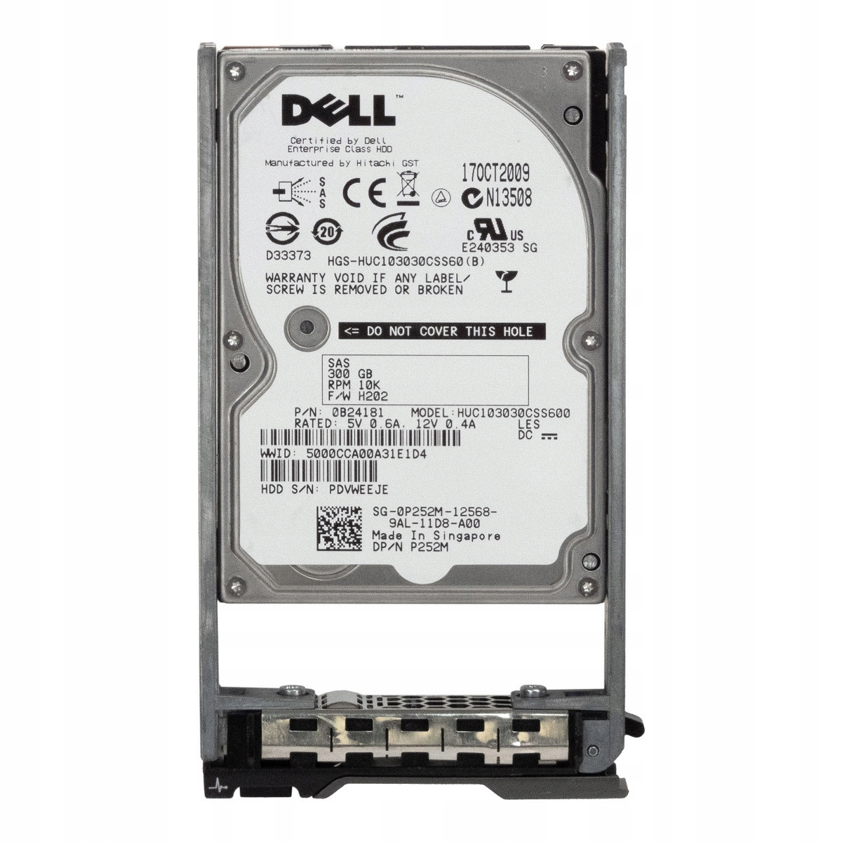 Dell 0P252M 300GB 10K 64MB SAS-2 2,5'' HUC103030CSS600