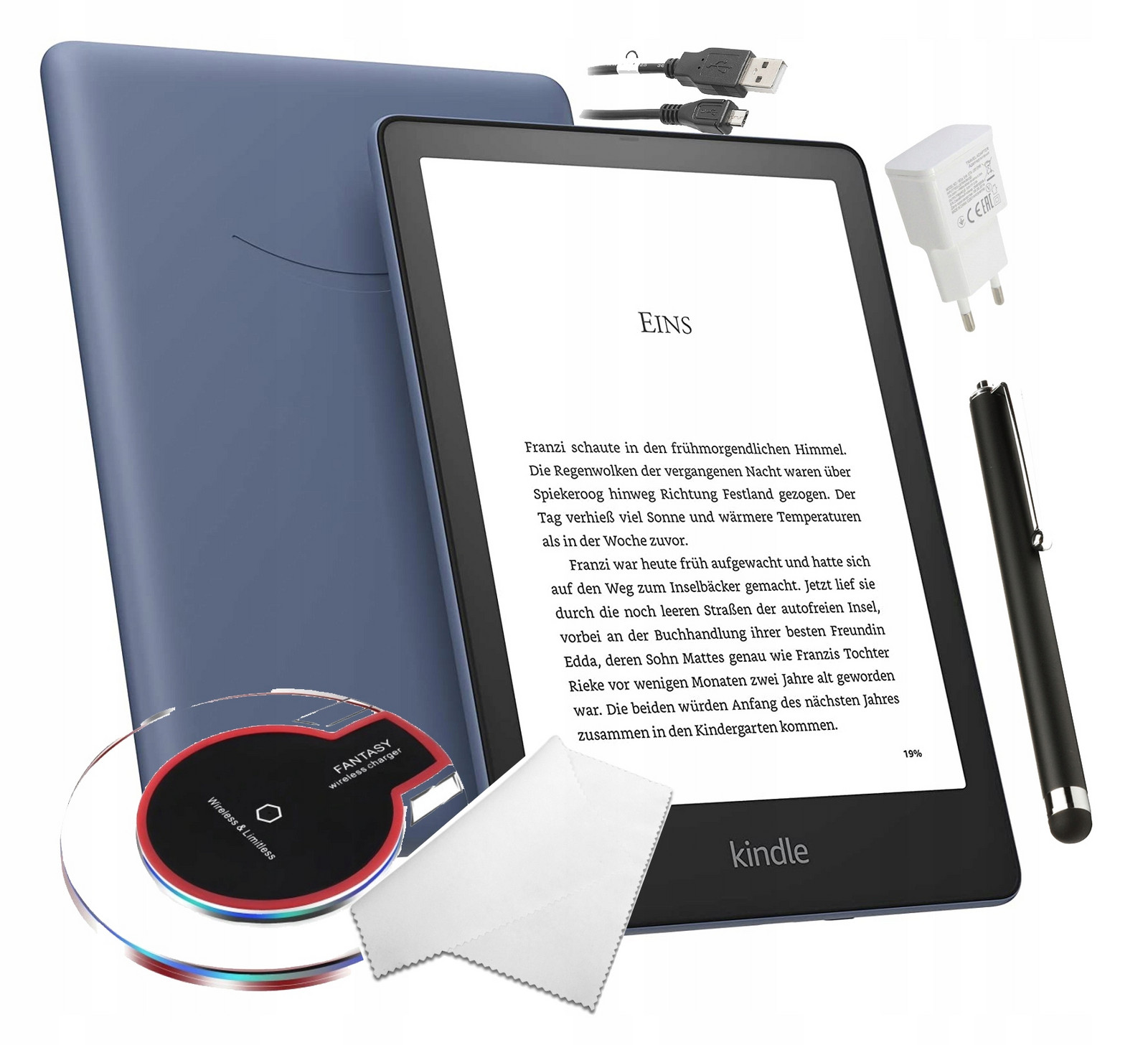 Čtečka Kindle Paperwhite 5 Signature 32 Gb Doplňky Modrá Bez Reklam