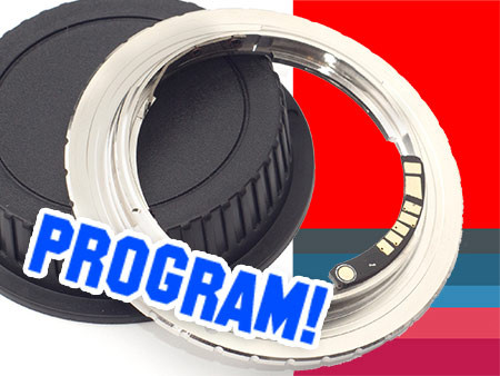 Adaptér Praktica Pb Canon Eos potvrzení zaostření čipu pampeliška