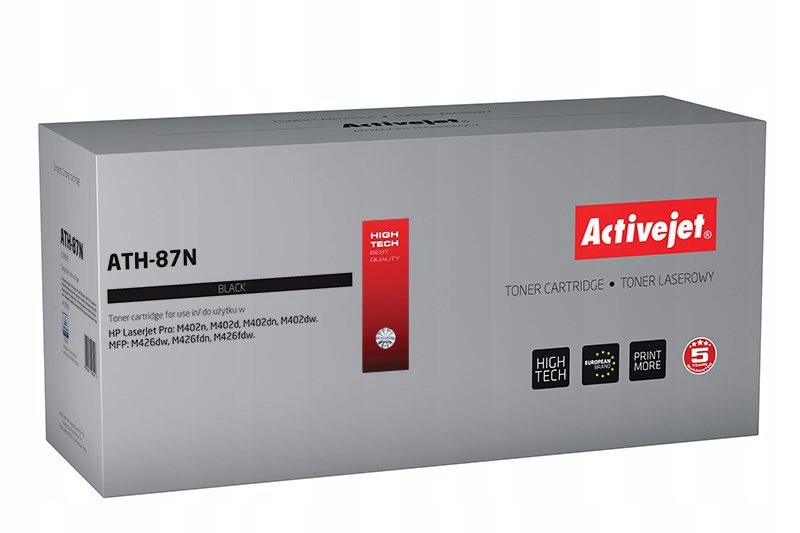 Activejet ATH-87N Toner Hp 87A CF287A 9000 stran černý