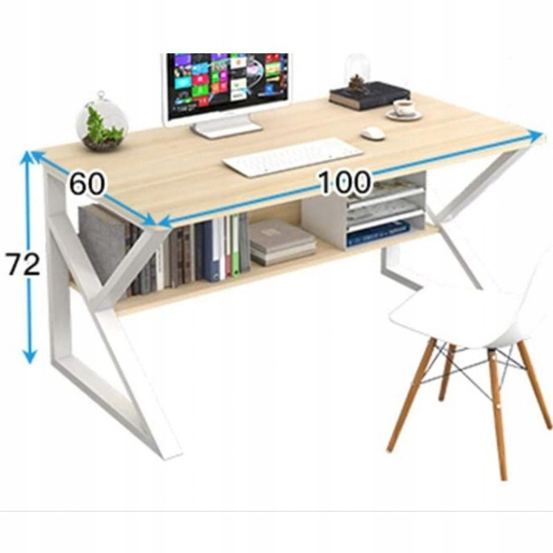 Počítačový stůl, kancelářský s policí 100x60cm STL08JBR