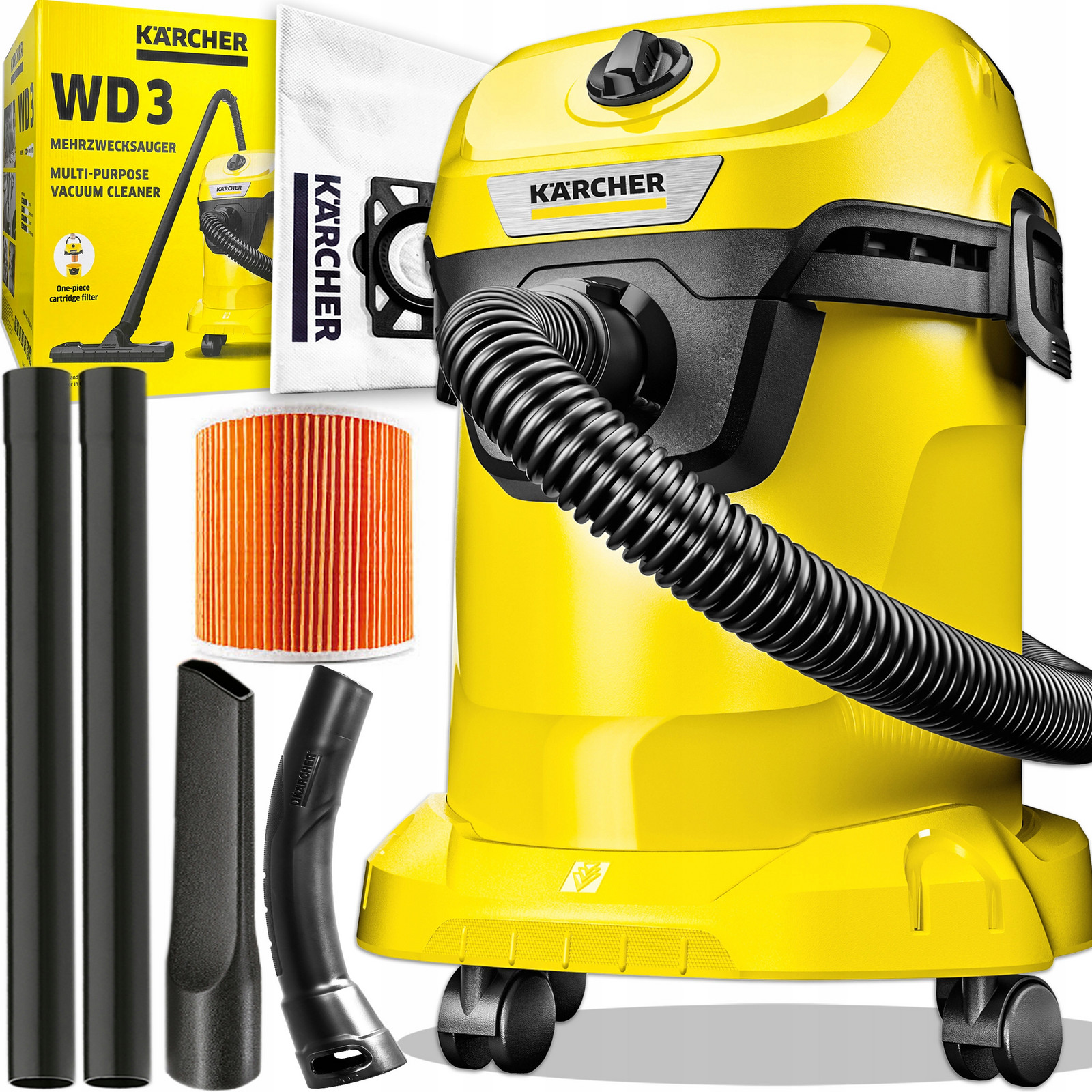 Originální Bezsáčkový Vysavač Univerzální WD3 Karcher Turbo Foukání XXXXL