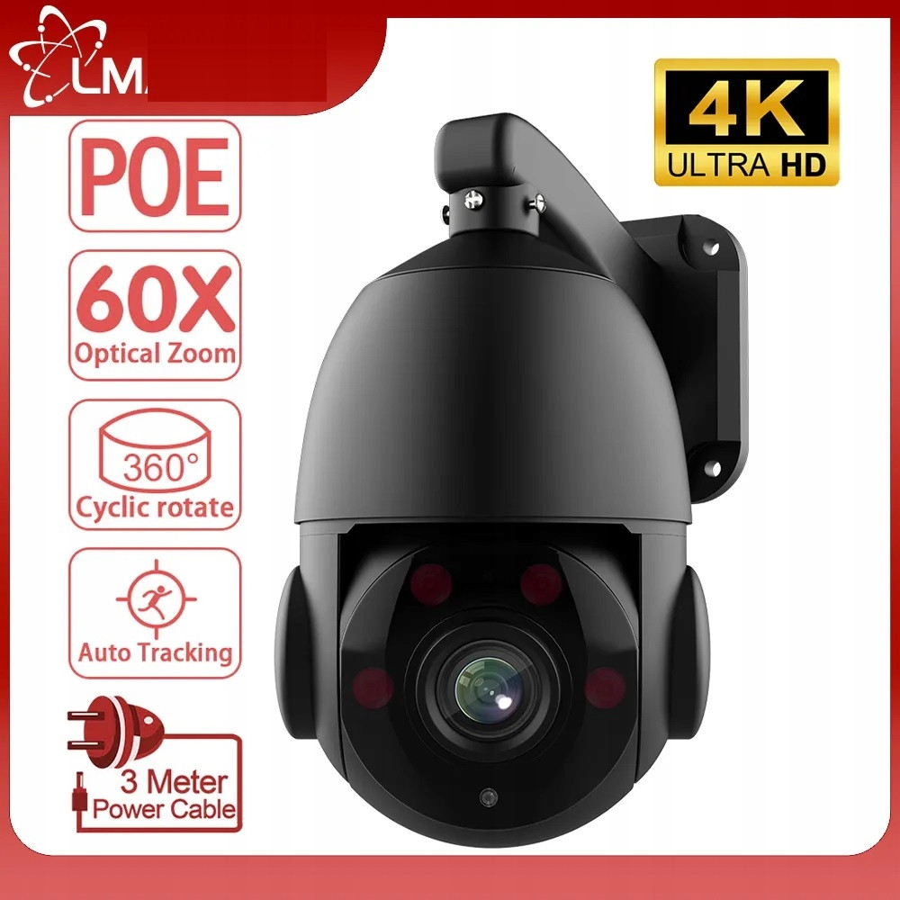 4K 8MPX IR120m 60xZoom G-vision otočná Ip kamera