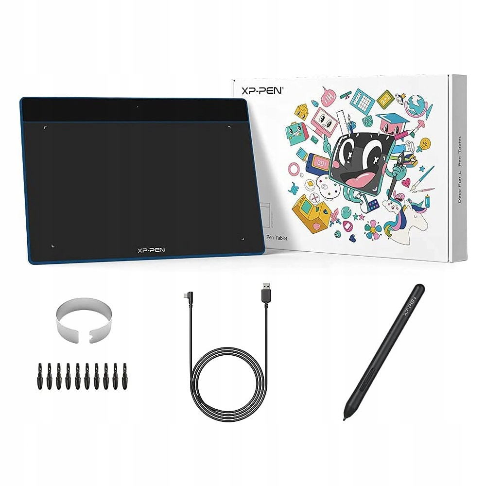 tablet grafický XP-pen Deco Fun L 8192st 5080 Lpi modrý