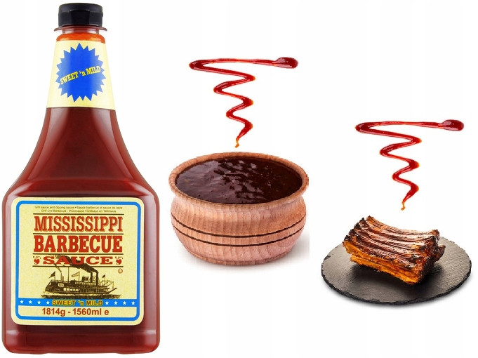 Omáčka Bbq Mississippi Sladko-jemný 1814 g/1560 ml Velká láhev !gril!
