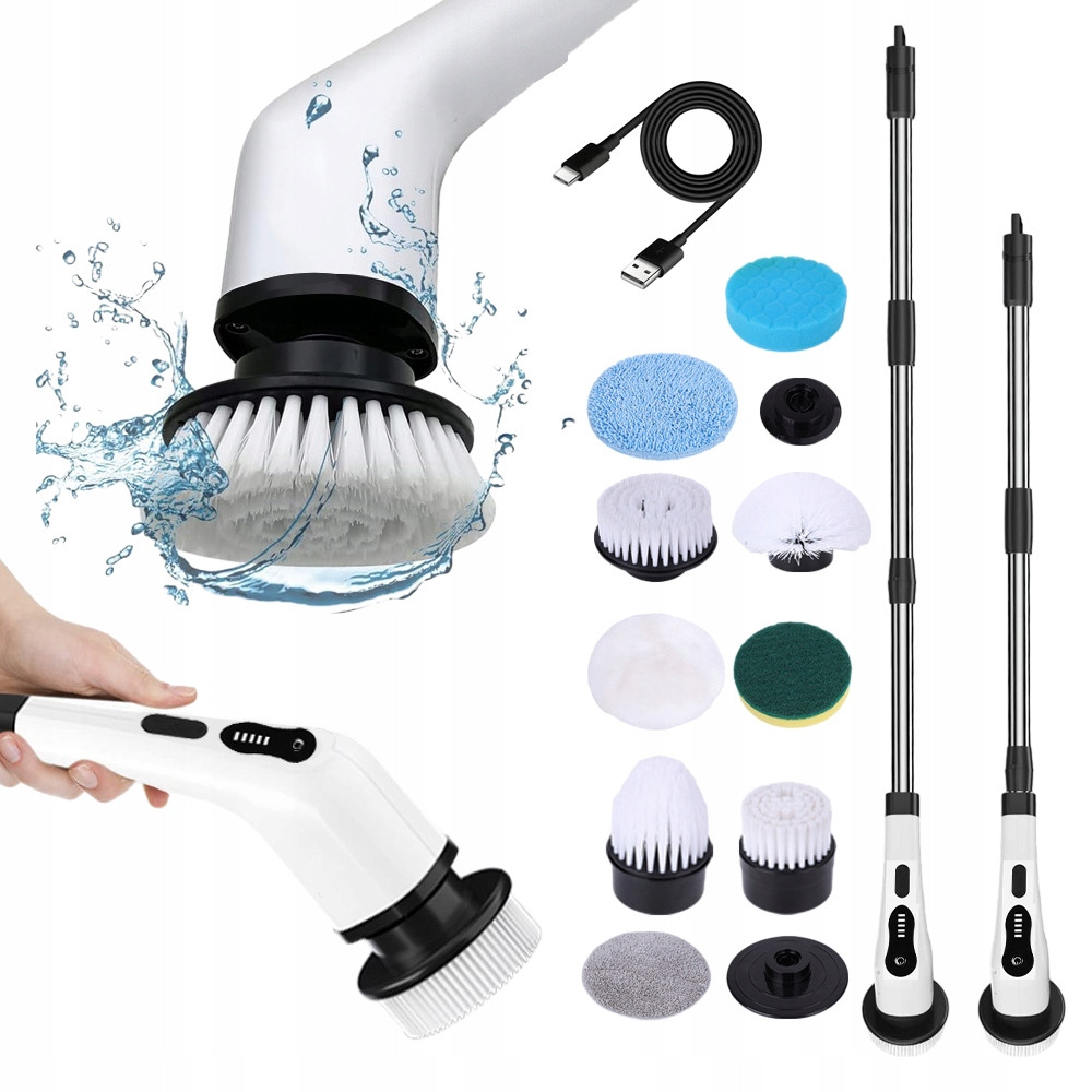 9W1 Elektrický Čisticí Kartáček S Led Displejem V Ruce