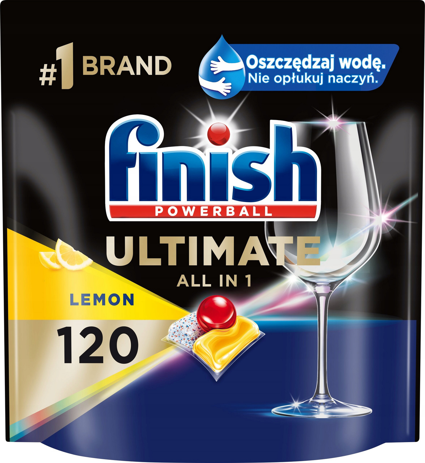 Kapsle do myčky Finish Powerball Ultimate All in 1 Lemon 120 ks