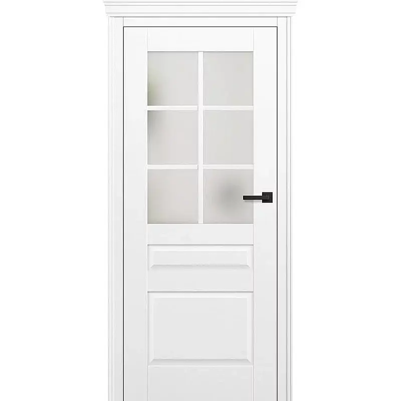 Bílé interiérové dveře Peonia 4 (UV Lak) - Výška 210 cm