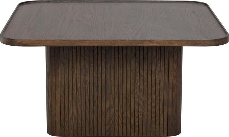 Tmavě hnědý konferenční stolek v dekoru dubu ø 80 cm Sullivan – Rowico