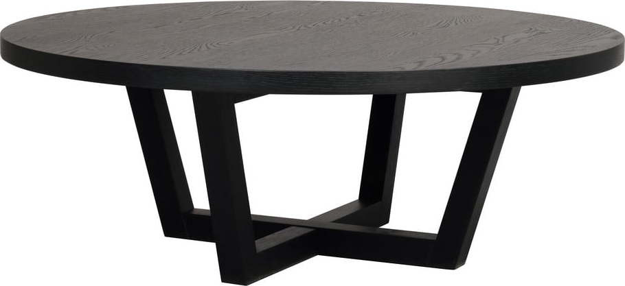 Černý kulatý konferenční stolek v dekoru dubu ø 110 cm Boxford – Rowico