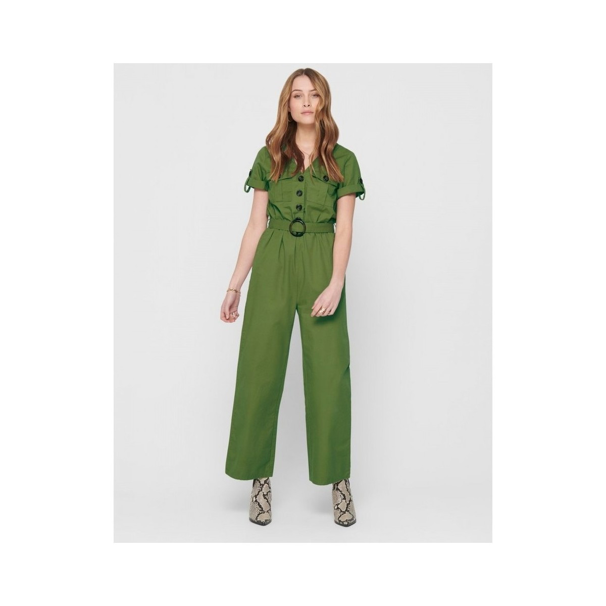 Only  Helen Ancle Jumpsuit - Martini Olive  Zelená