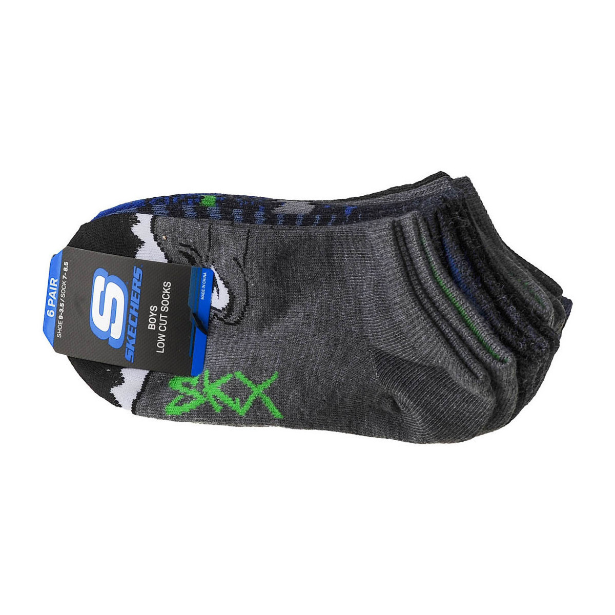 Skechers  Boys 6pk Low Cut Dinos  ruznobarevne