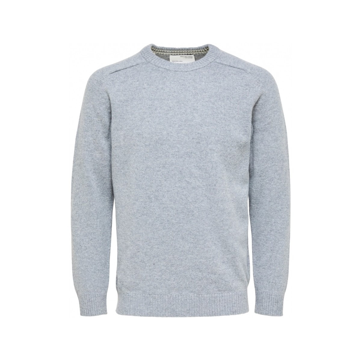 Selected  Wool Jumper New Coban - Medium Grey Melange  Šedá