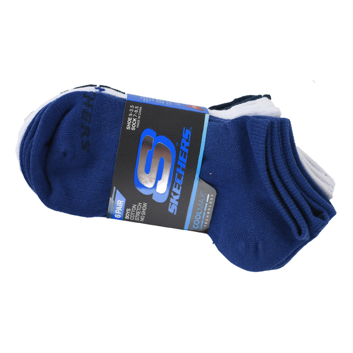 Skechers  Boys 6pk Non Terry Low Cut  Modrá