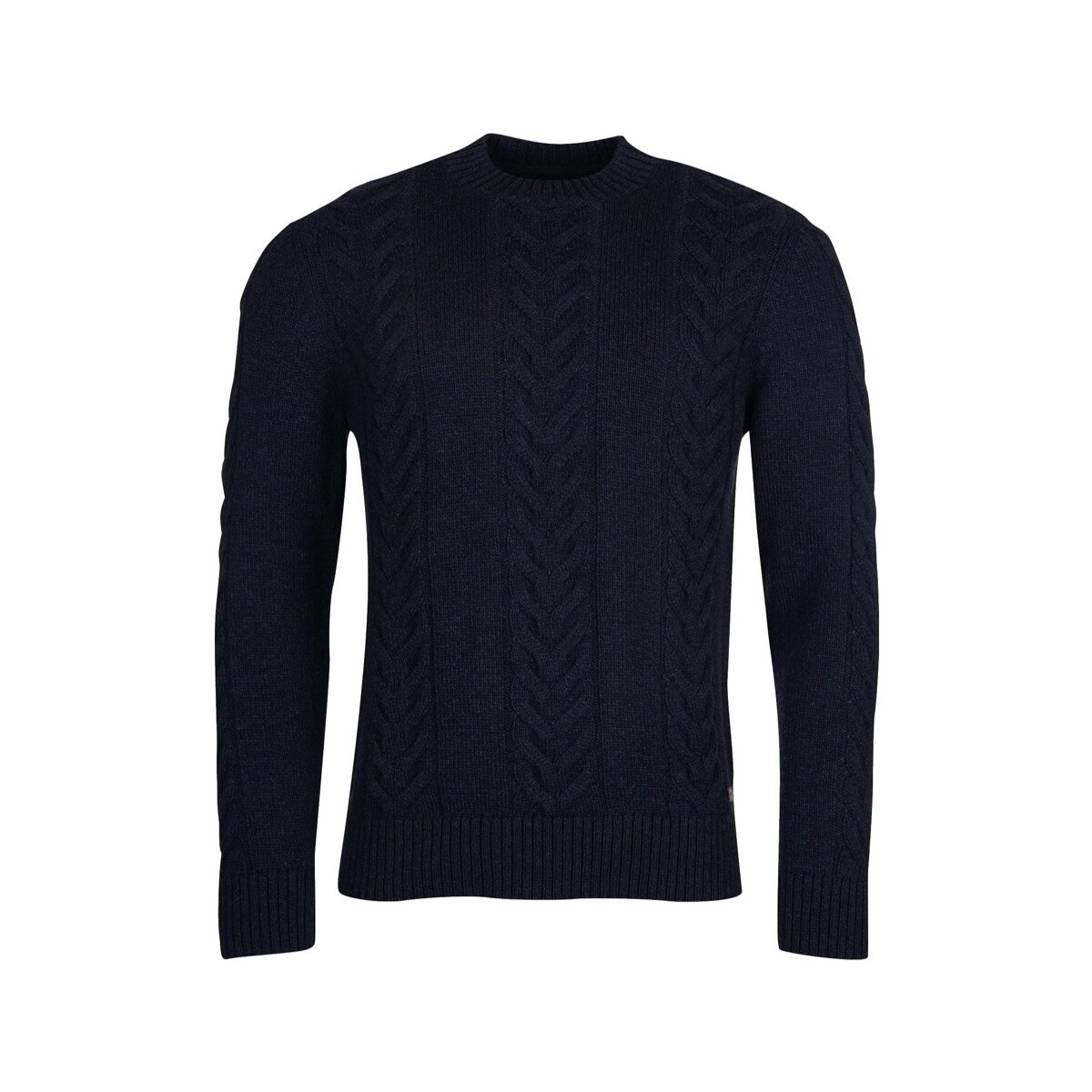 Barbour  Essential Pullover Cable Knit - Navy  Modrá