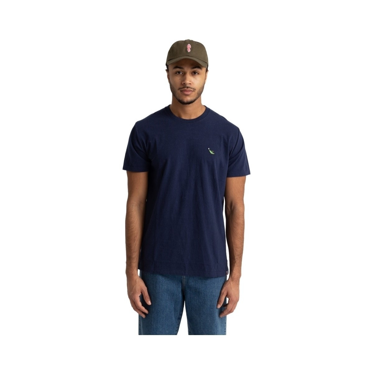 Revolution  1302 KEE T-Shirt - Navy Melange  Modrá