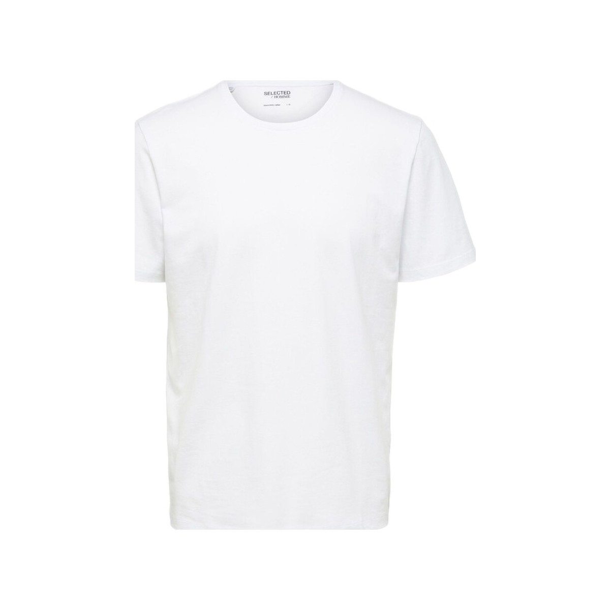 Selected  Noos Pan Linen T-Shirt - Bright White  Bílá