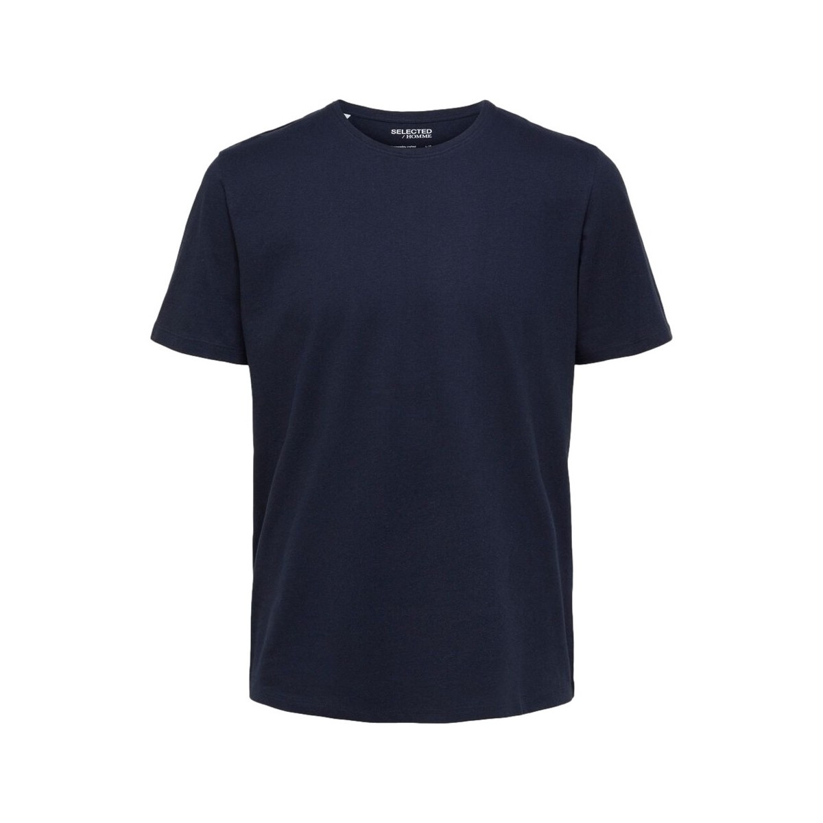 Selected  Noos Pan Linen T-Shirt - Navy Blazer  Modrá