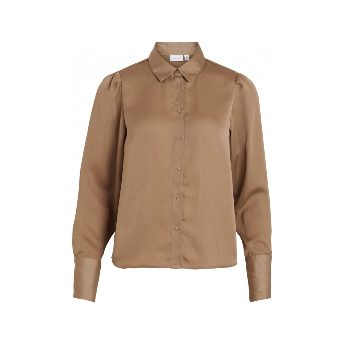 Vila  Shirt Renny L/S - Walnut  Hnědá