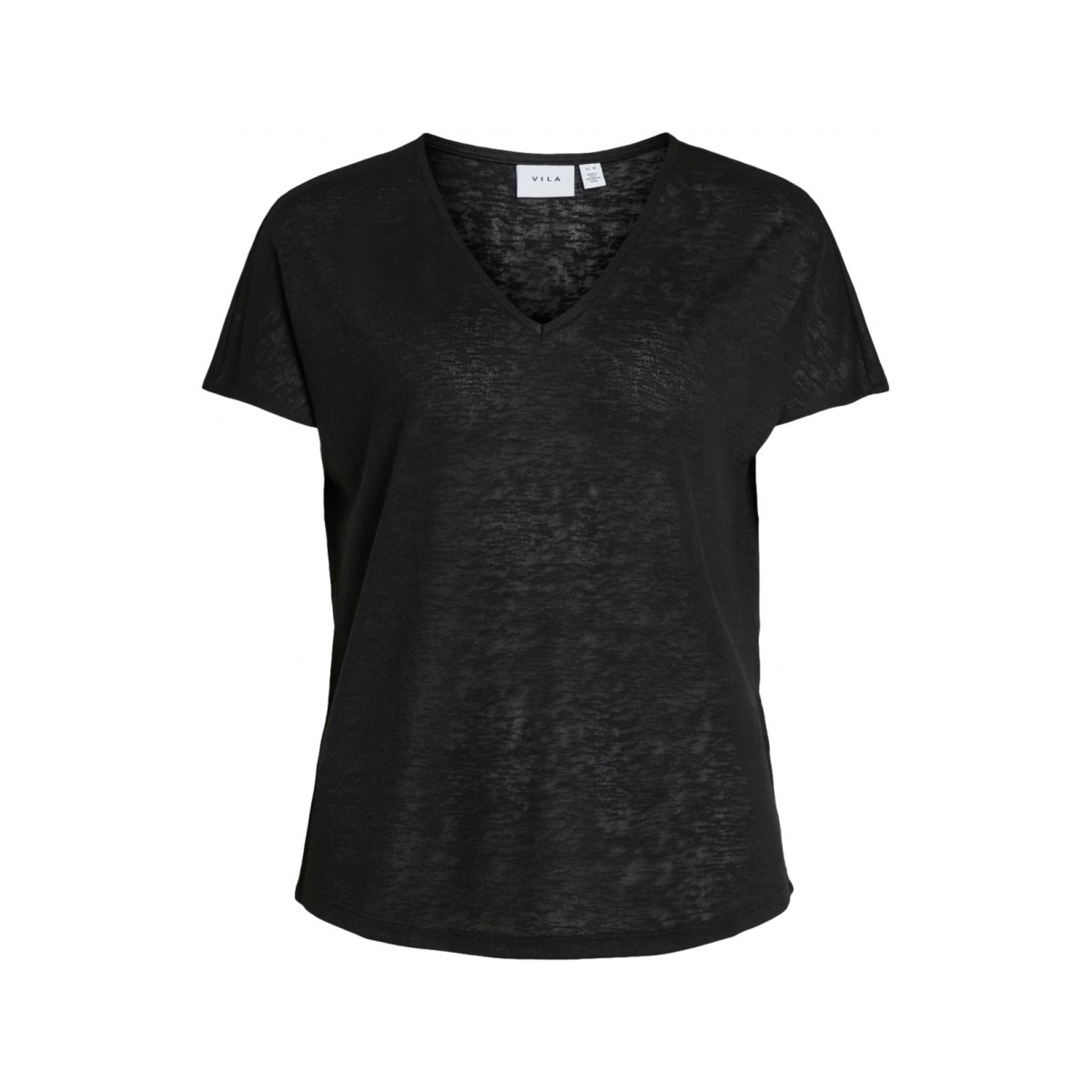 Vila  Top Amer S/S -  Black  Černá