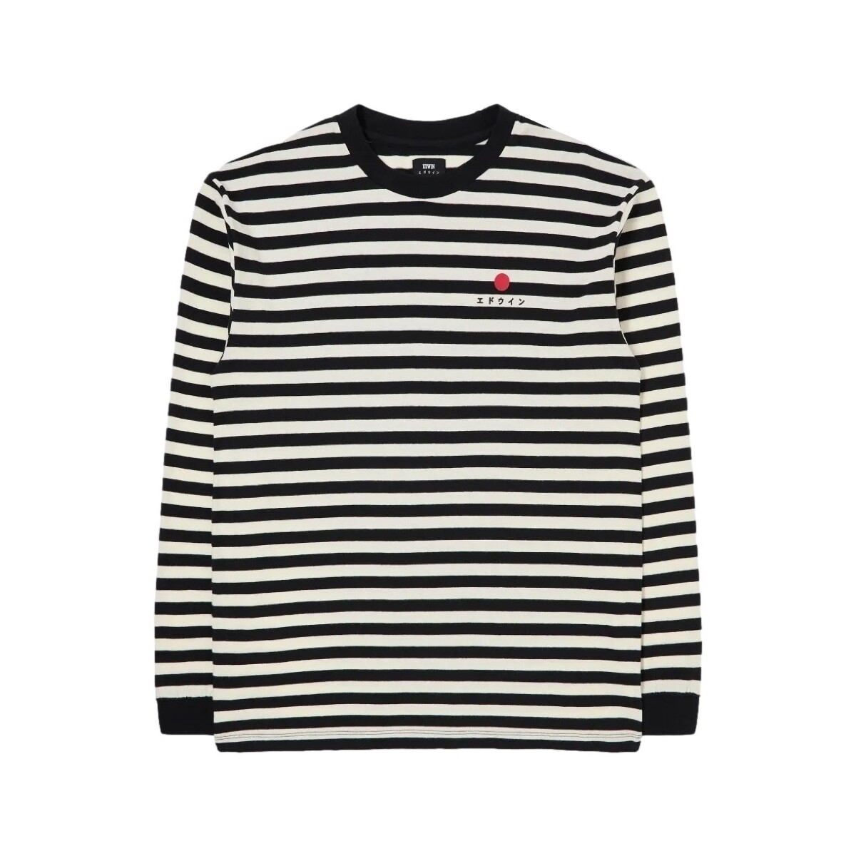 Edwin  Basic Stripe T-Shirt LS - Black/White  ruznobarevne