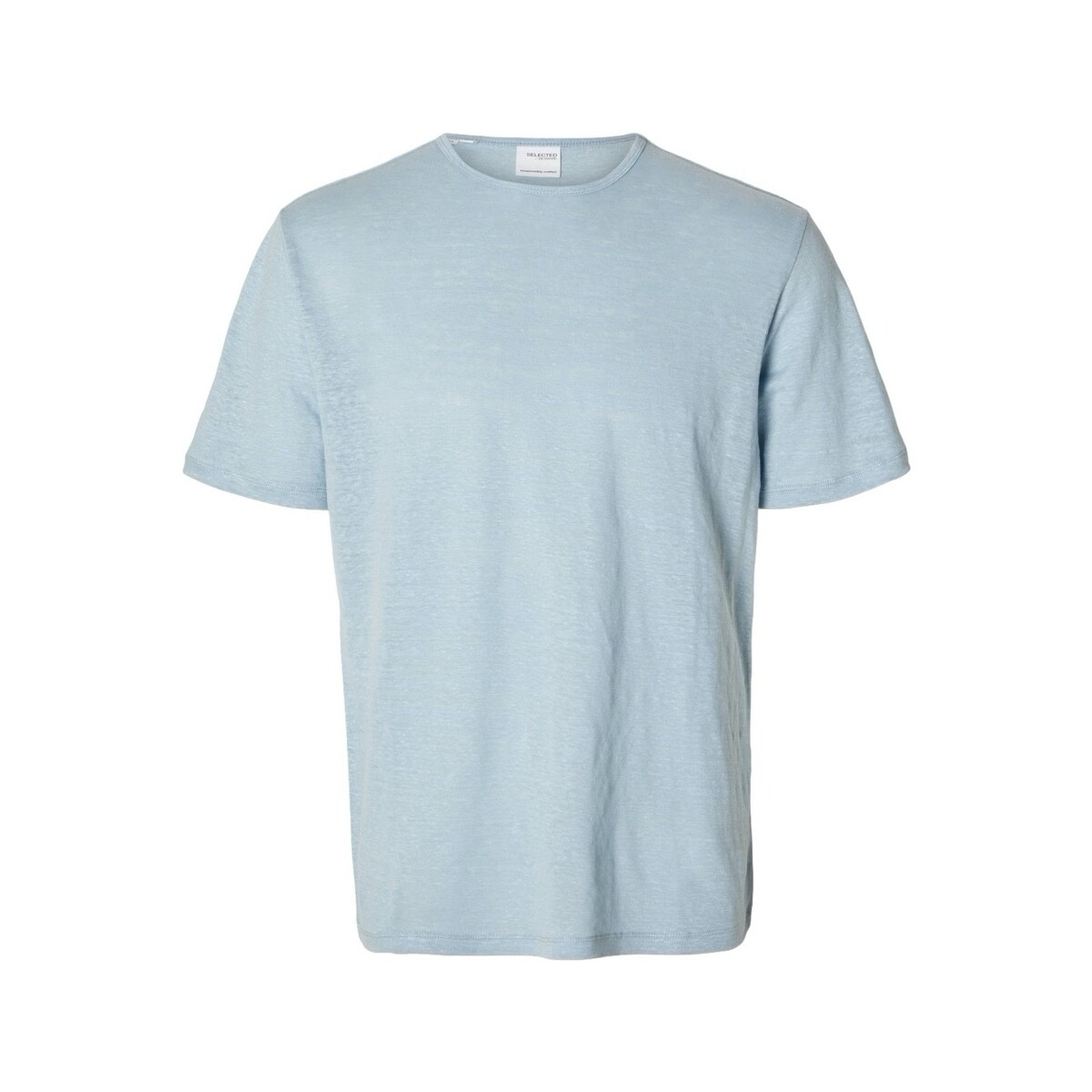 Selected  T-Shirt Bet Linen - Cashmere Blue  Modrá