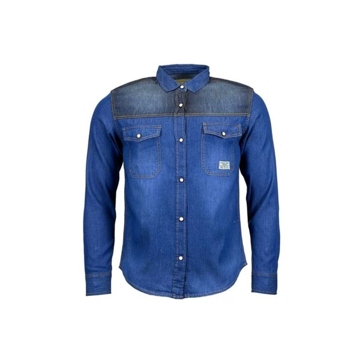 Ekw  Pánská džínová košile s dlouhým rukávem Feiler tmavě modrá  Tmavě modrá