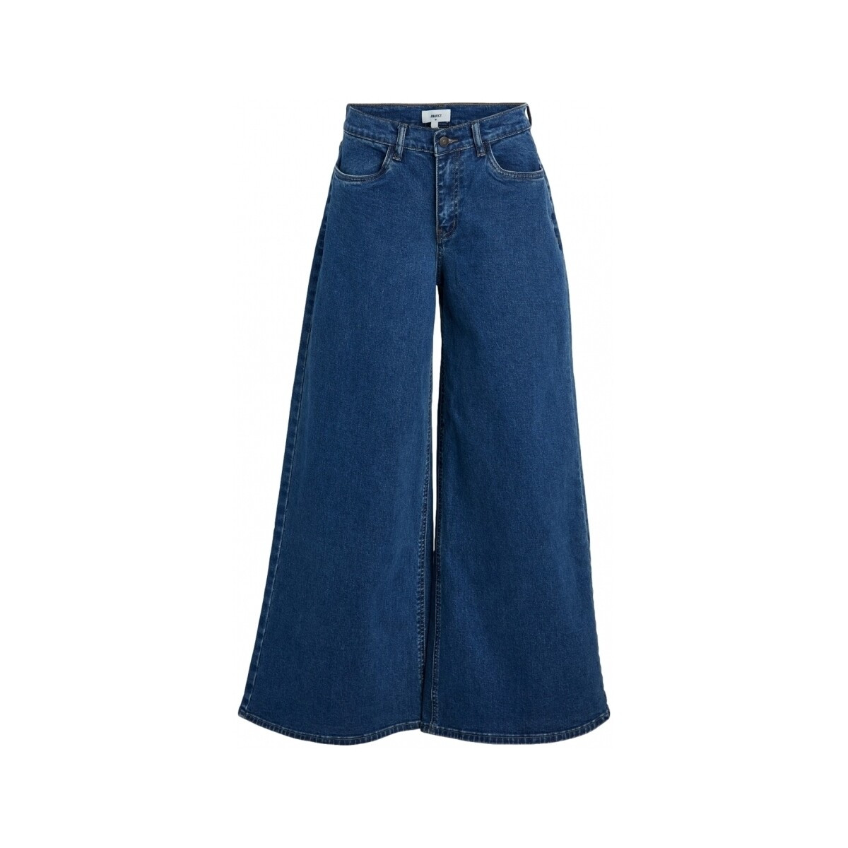 Object  Jeans Moji Wide - Medium Blue Denim  Modrá