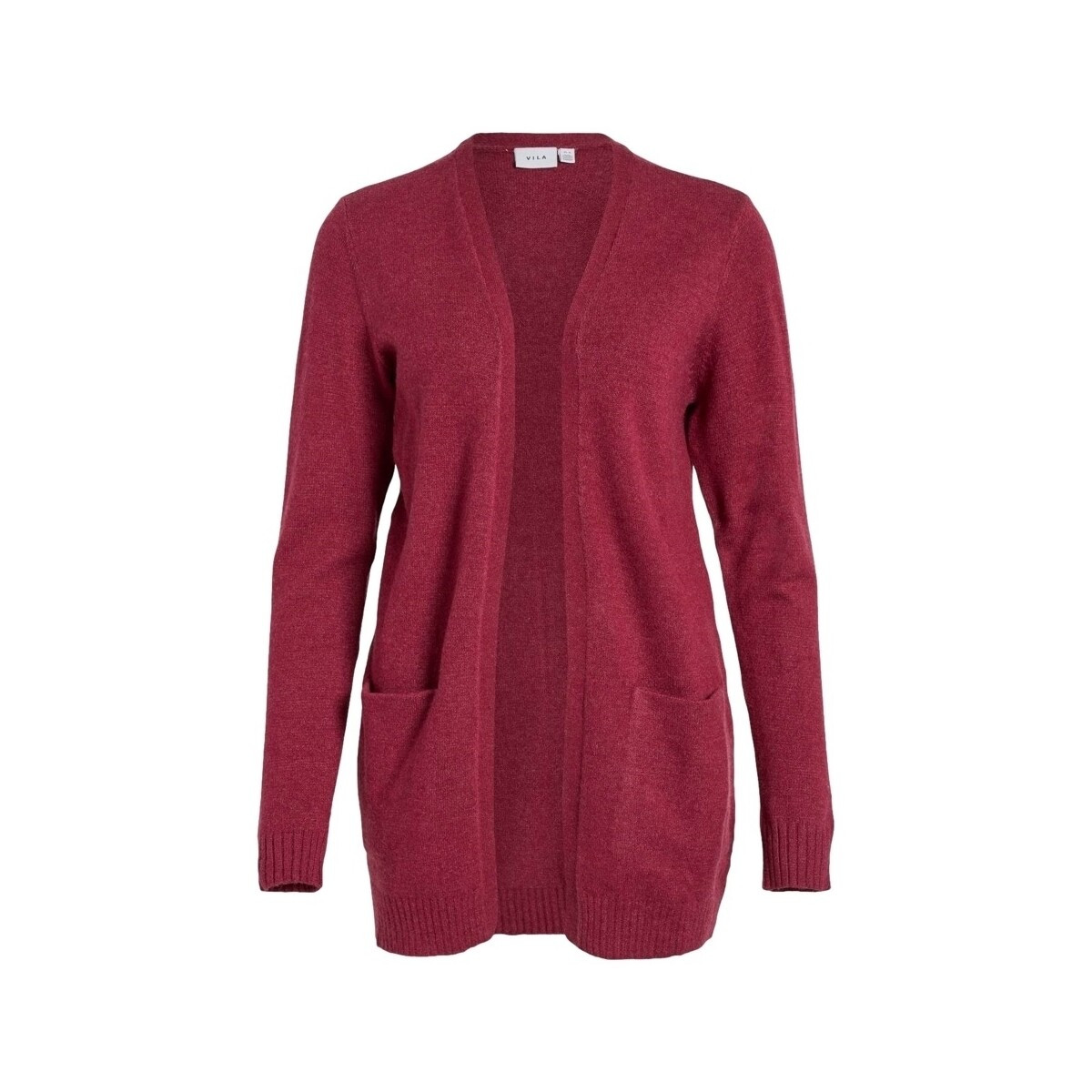 Vila  Noos Ril Cardigan - Beet Red  Červená