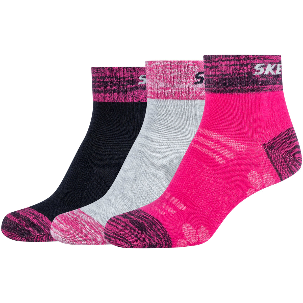 Skechers  3PPK Wm Mesh Ventilation Quarter Socks  ruznobarevne