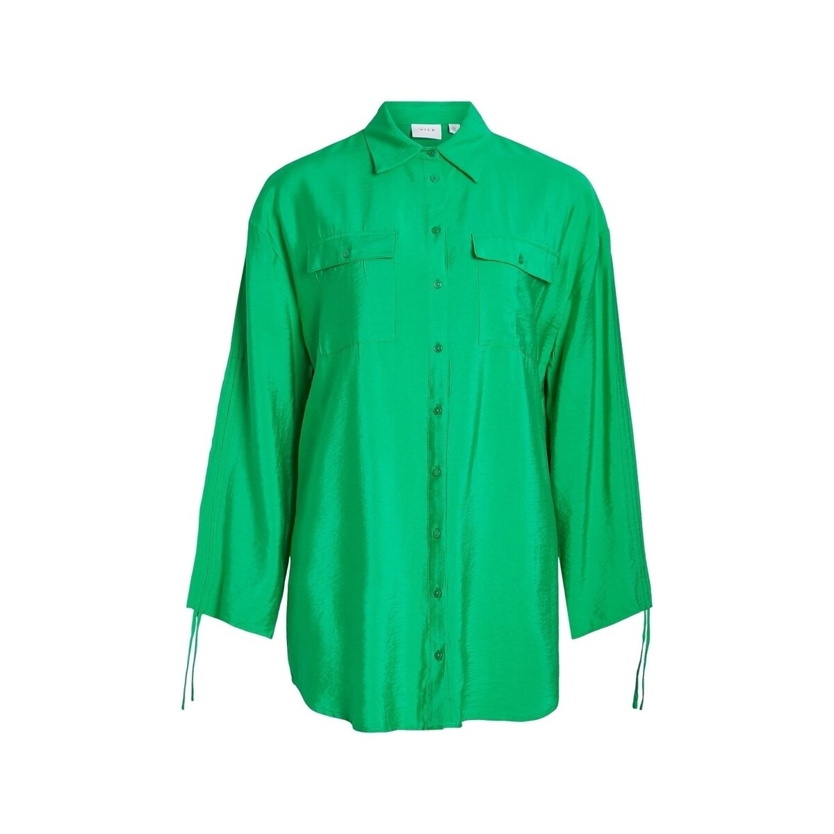 Vila  Klaria Oversize Shirt L/S - Bright Green  Zelená