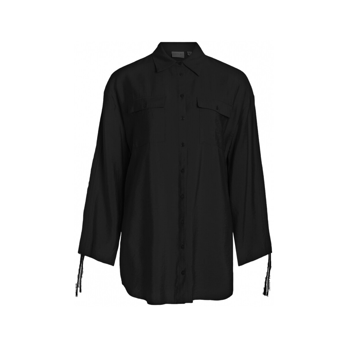 Vila  Klaria Oversize Shirt L/S - Black  Černá