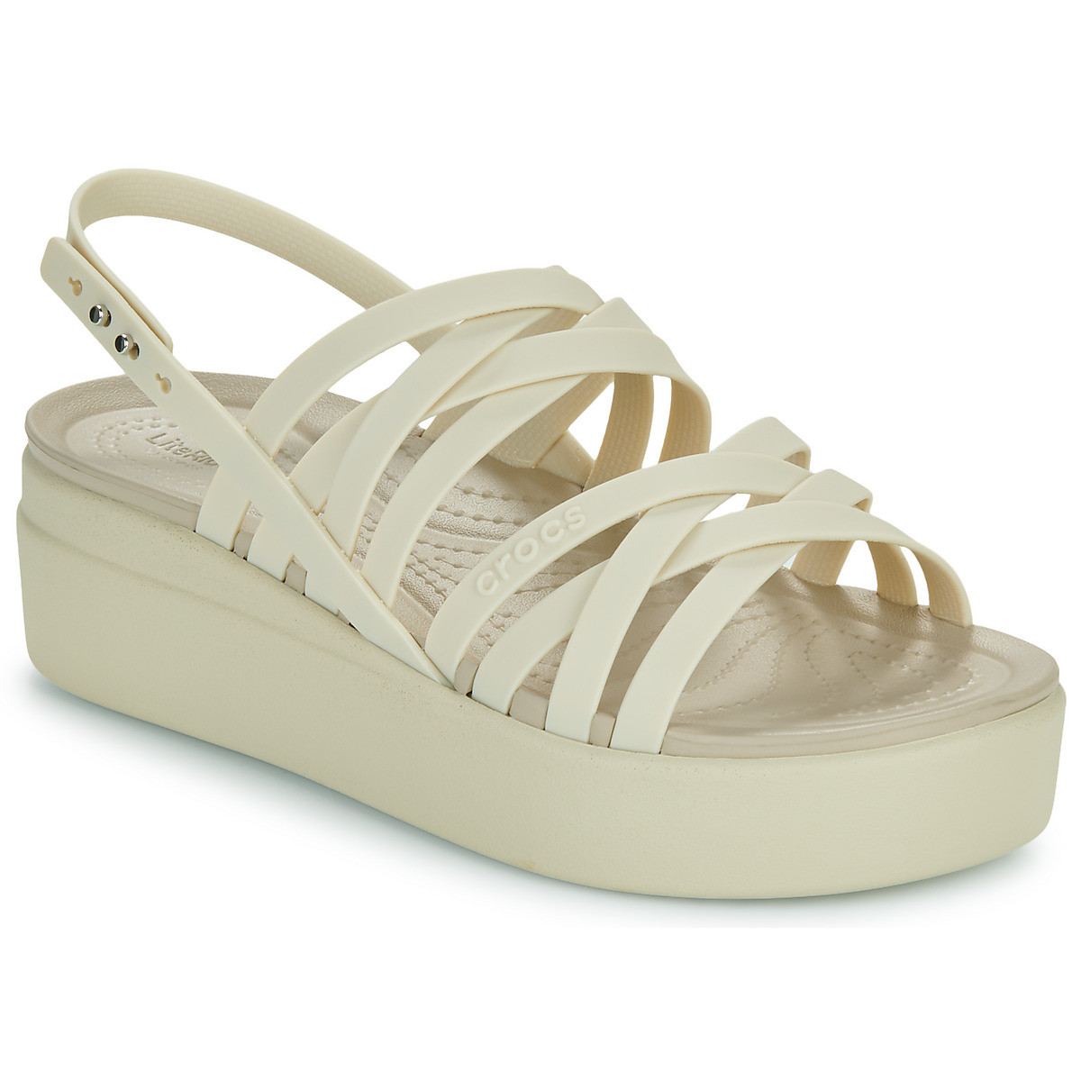 Crocs  Brooklyn Strappy LowWdg  Béžová