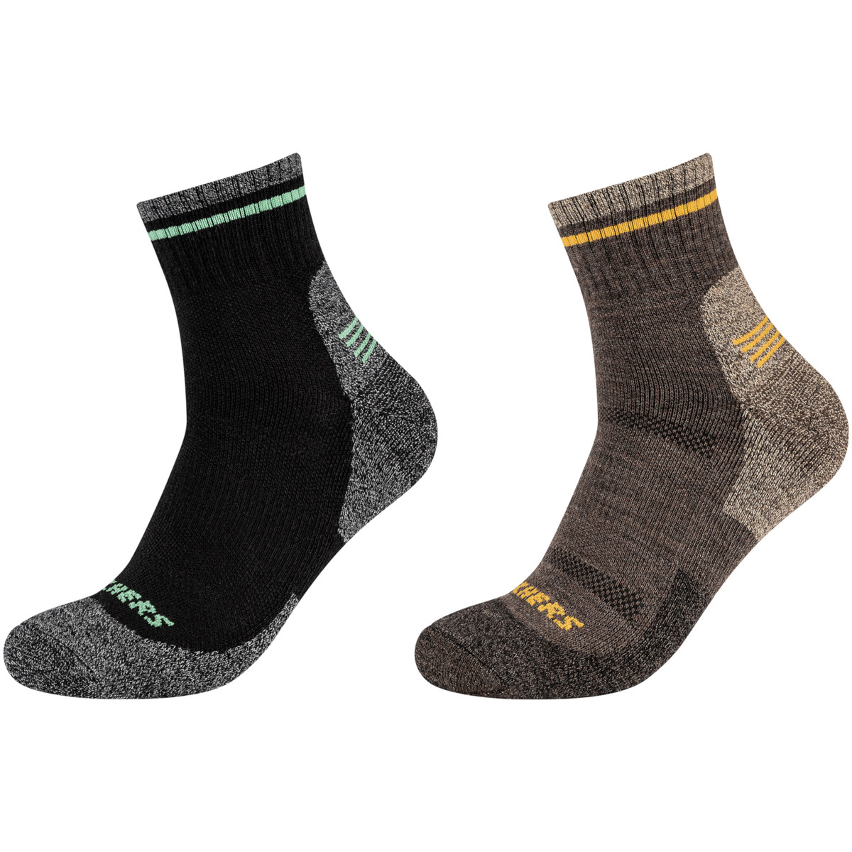 Skechers  2PPK Men Trail Wool Quarter Socks  Šedá